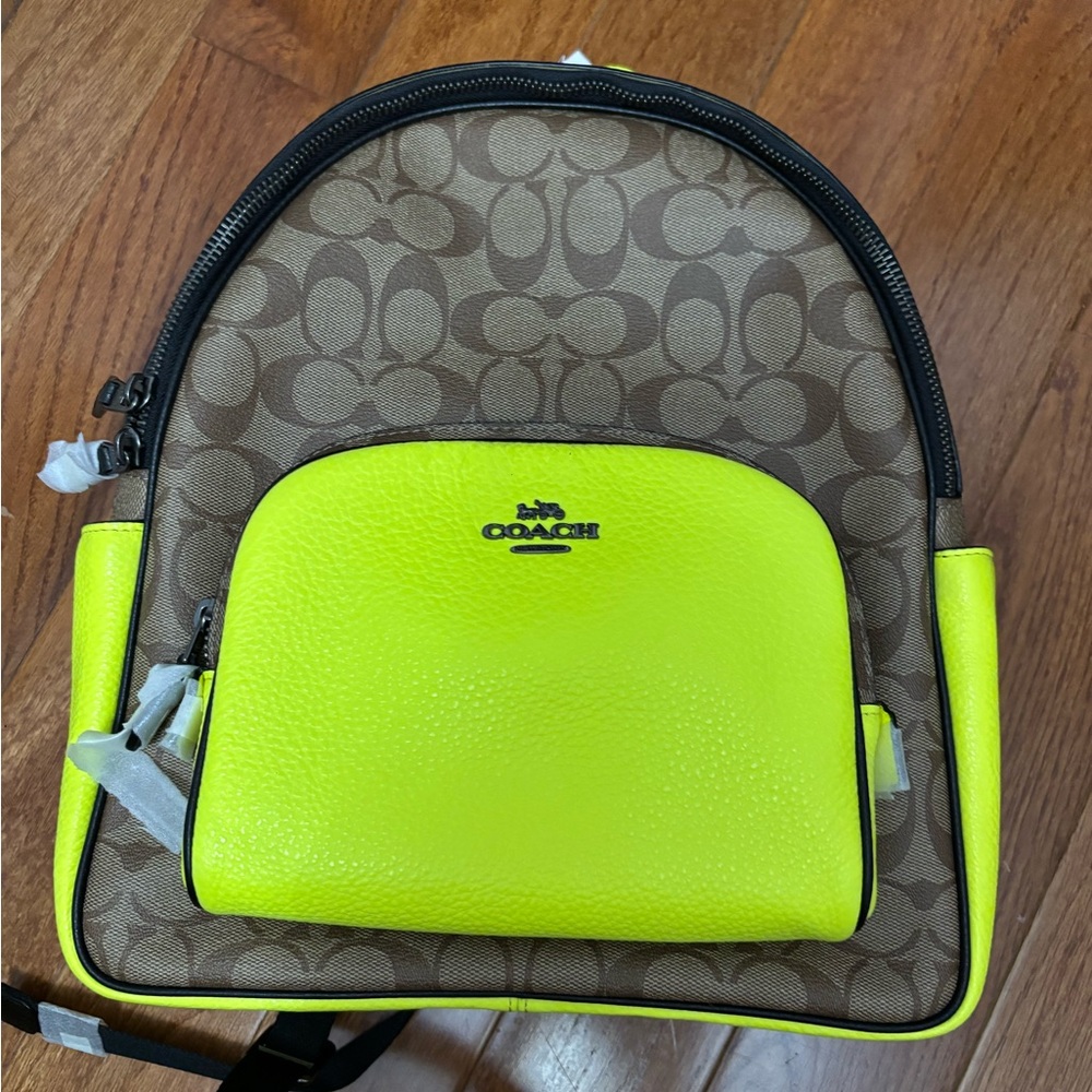 Coach  court neon backpack new with tags
